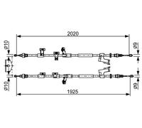 BOSCH 1 987 482 709 Cavo comando, Freno stazionamento per FORD,FORD AUSTRALIA
