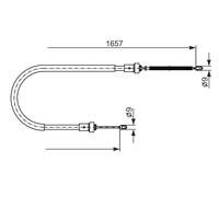 BOSCH 1 987 482 720 Cavo comando, Freno stazionamento per DACIA,RENAULT