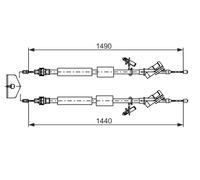 BOSCH 1 987 482 721 Cavo comando, Freno stazionamento per FORD,FORD AUSTRALIA