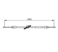 BOSCH 1 987 482 784 Cavo comando, Freno stazionamento per MERCEDES-BENZ