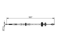 BOSCH 1 987 482 794 Cavo comando, Freno stazionamento per BMW