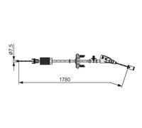 BOSCH 1 987 482 796 Cavo comando, Freno stazionamento per CITROËN,DS