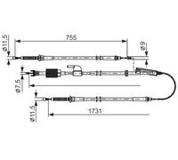 BOSCH 1 987 482 804 Cavo freno a mano