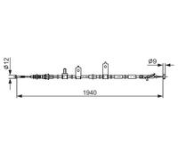 BOSCH 1 987 482 853 Cavo comando, Freno stazionamento per MAZDA