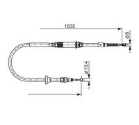 BOSCH 1 987 482 873 Cavo comando, Freno stazionamento per VW