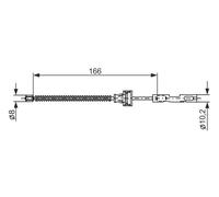 BOSCH 1 987 482 875 Cavo comando, Freno stazionamento per FORD