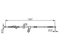 BOSCH 1 987 482 901 Cavo comando, Freno stazionamento per TOYOTA