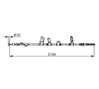 BOSCH 1 987 482 914 Cavo comando, Freno stazionamento per HONDA