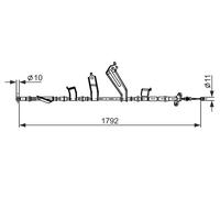 Cavo freno a mano 1 987 482 917 BOSCH per HONDA CR-V III