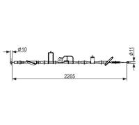 BOSCH 1 987 482 918 Cavo comando, Freno stazionamento per HONDA,HONDA (DONGFENG)