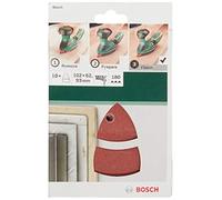 (TG. Grana 180) Bosch 10 Fogli Abrasivi per Levigatrice Palmare 11 Fori, 102x62,