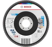 Bosch 15x Disco lamellare X451, G80, G120 (per Acciaio, Alluminio, Ø 125 mm, Grano 80, Professional Accessorio Smerigliatrice angolare piccola)