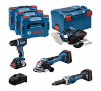 Bosch 18V Professionale Set Metallo GSR 18V-90C + Gws 18V-15 PSC+ Gkm 18V-50 +