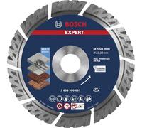 Bosch 1x Dischi diamantati EXPERT Multi Material | per Calcestruzzo, Calcestruzzo armato, Ø 150 mm, Professional Accessorio Smerigliatrice angolare grande