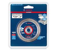 Bosch 1x Disco diamantato EXPERT Hard Ceramic mini, foro 10 mm (per Piastrelle dure, Pietra dura, Ø 76 mm, Professional Accessorio Minismerigliatrice angolare)