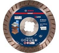 Bosch 1x Disco diamantato EXPERT Multi Material Turbo, X-Lock | per Calcestruzzo, Mattone, Ø 125 mm, Professional Accessorio Smerigliatrice angolare piccola