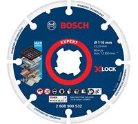 Bosch 1x Disco diamantato per metallo EXPERT Diamond Metal Wheel, X-Lock | per Ghisa, Acciaio inossidabile, Ø 115 mm, Professional Accessorio Smerigliatrice angolare piccola