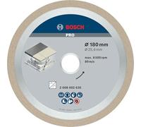 Bosch 1x Disco diamantato PRO Ceramic per tagliapiastrelle, foro 25,4 mm | per Piastrelle, Piastrelle di ceramica dura, Ø 180 mm, Professional Accessorio Sega da banco