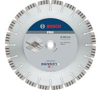 Bosch 1x Disco diamantato PRO Concrete, foro 25.4 mm (per Calcestruzzo, Calcestruzzo armato, Ø 300 mm, Professional Accessorio Sega circolare da banco, Mototroncatrice a scoppio)
