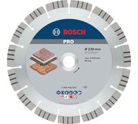 Bosch 1x Disco diamantato PRO Stone, foro 22,23 mm | per Pietra morbida, Pietra dura, Ø 230 mm, Professional Accessorio Smerigliatrice angolare grande