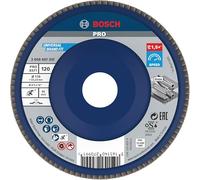 Bosch 1x Disco lamellare PRO X571 piccole, versione diritta, in plastica (per Acciaio, Acciaio inossidabile, Ø 115 mm, Grano 120, Professional Accessorio Smerigliatrice angolare piccola)