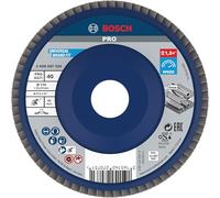 Bosch 1x Disco lamellare PRO X571 piccole, versione diritta, in plastica (per Acciaio, Acciaio inossidabile, Ø 115 mm, Grano 40, Professional Accessorio Smerigliatrice angolare piccola)