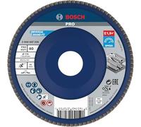 Bosch 1x Disco lamellare PRO X571 piccole, versione diritta, in plastica (per Acciaio, Acciaio inossidabile, Ø 115 mm, Grano 80, Professional Accessorio Smerigliatrice angolare piccola)