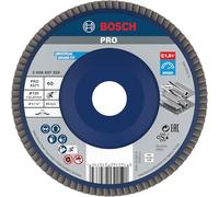 Bosch 1x Disco lamellare PRO X571 piccole, versione diritta, in plastica (per Acciaio, Acciaio inossidabile, Ø 125 mm, Grano 60, Professional Accessorio Smerigliatrice angolare piccola)