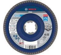 Bosch 1x Disco lamellare PRO X571, versione angolata, X-Lock | per Acciaio, Acciaio inossidabile, Grano 120, Professional Accessorio Smerigliatrice angolare piccola