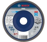 Bosch 1x Disco lamellare PRO X571, versione diritta, in plastica | per Acciaio, Acciaio inossidabile, Grano 80, Professional Accessorio Smerigliatrice angolare piccola