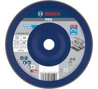 Bosch 1x Disco lamellare PRO X571, versione diritta, in plastica | per Acciaio, Acciaio inossidabile, Grano 80, Professional Accessorio Smerigliatrice angolare grande