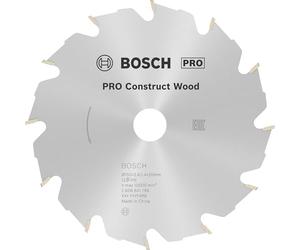Bosch 1x Lama per sega circolare PRO Construct Wood per seghe portatili (per Legno da costruzione con malta e chiodi, Legno con chiodi, Ø mm, Professional Accessorio Sega circolare portatile)