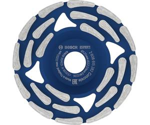 Bosch 1x Mola a tazza diamantata EXPERT Concrete, foro da 22,23 mm | per Calcestruzzo, Ø 125 mm, Professional Accessorio Levigatrice per calcestruzzo