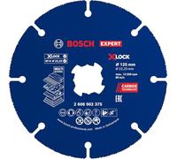 Bosch 1x Mola da taglio EXPERT Carbide Multi Wheel, X-Lock (per Legno duro, Legno con chiodi, Ø 125 mm, Professional Accessorio Smerigliatrice angolare piccola)