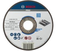 Bosch 1x Mola da taglio PRO Metal, foro 22,23 mm, oSa | per Acciaio, Ø 125 mm, Professional Accessorio Smerigliatrice angolare piccola