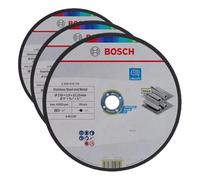 Bosch 1x Mola da taglio Stainless Steel and Metal di lunga durata, foro 22,23 mm (per Acciaio inossidabile, Acciaio, Ø 230 mm, Professional Accessorio Smerigliatrice angolare grande) (Confezione da 3)