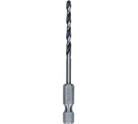 Bosch 1x Punta elicoidale HSS per metallo con codolo esagonale (per Acciaio, Metalli non ferrosi, Ø 3,20 mm, Professional Accessorio Trapano)
