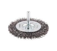 Bosch 1x Spazzola a Disco PRO Metal Clean Filo Ondulato Codolo Cil. | per Acciaio, Metalli non ferrosi, Ø 75 mm, Professional Accessorio Trapanoi