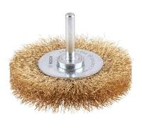 Bosch Spazzola a disco ondulata – filo ottone 75 mm 0,2 mm, gambo 16 mm, 4500 rpm
