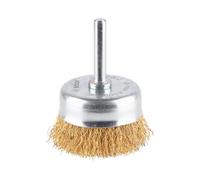 Bosch Spazzola a tazza in ottone, 50 mm, filo ondulato 0,2 mm, 4500 rpm, 1 pezzo