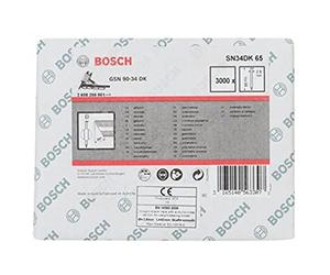 Bosch 2 608 200 001 - Chiodi in stecca con testa a D SN34DK, lisci lucidi, 2,8 x 65 mm, 3000 pezzi
