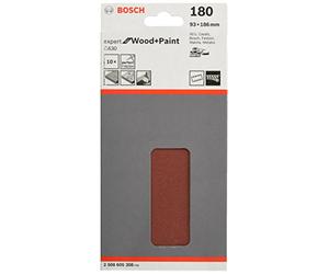 Bosch 2 608 605 308 Carta Abrasiva Forata, Grana 180