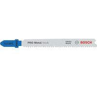 Bosch 2 lame per seghetto alternativo PRO Metal Thick T121BFC (per lamiere d'acciaio, lamiere d'acciaio, lunghezza 92 mm, accessorio professionale)