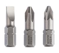 BOSCH 2607001766 - Set di 3 punte per cacciavite LS + PH2 + PZ2 25 mm