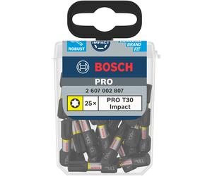 Bosch 2607002807 T30 Bit Per Cacciavite A Impatto (Confezione Da 25)