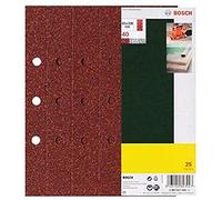 Bosch Set di fogli abrasivi per levigatrici orbitali, 25pz., con morsetto, 93x230mm, 120 Quantità:25
