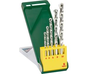 Bosch 2607019438 Carburo Muratura Trapani Set Codolo Dritto 4 A 10mm 5-pcs