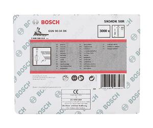 Bosch 2608200014 - Chiodo con testa a D SN34DK 50R, 34°, non trattato, rigato