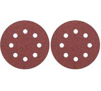 Bosch 2608605104 Disco Abrasivo per Levigatrice Ø 115 mm 8 Fori, Grana 60, 5 Pezzi (Confezione da 2)