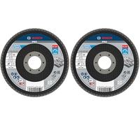 Bosch 2608605450 - Disco lamellare per metallo "Best for metal" per smerigliatrice angolare, Grana 40, ø disco 115 mm, Bombato (Confezione da 2)